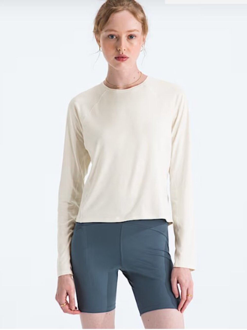 The North Face Women’s Jaida Long Sleeve Crew Top - Cream NWT